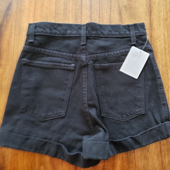 American Apparel High-waisted Denim Shorts - Picture 2 of 3